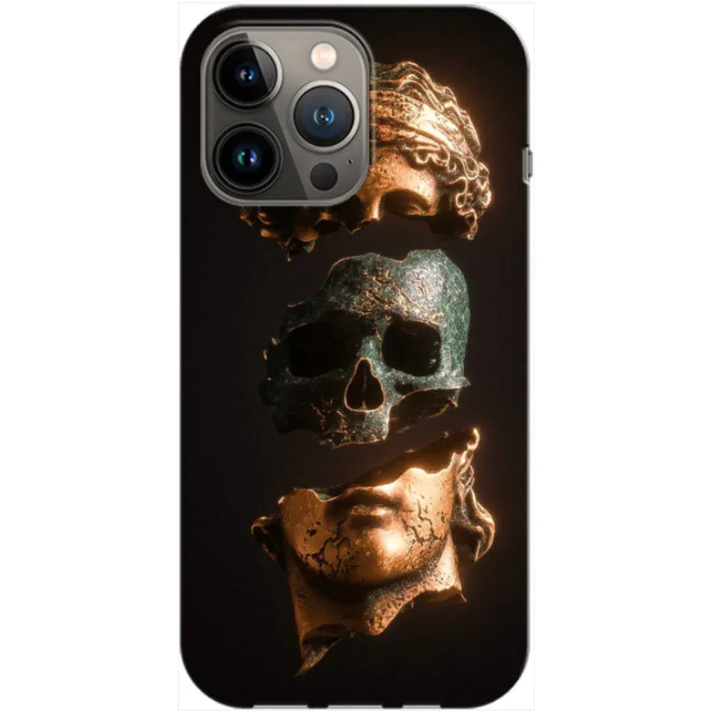Husa compatibila cu Apple iPhone 14 model Skull Statue, Silicon, TPU, Viceversa - Viceversa