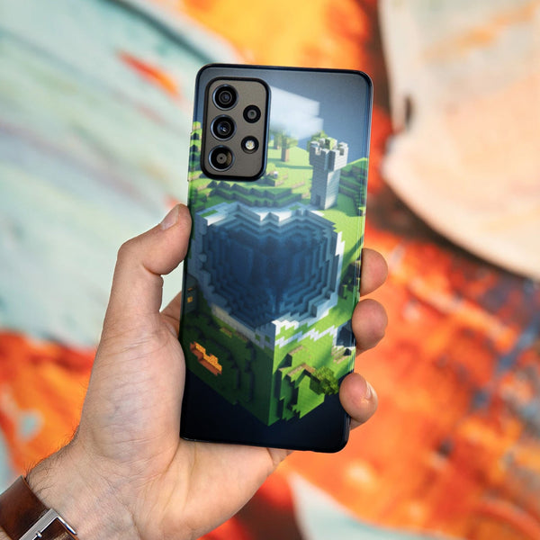 Husa Samsung Galaxy A52 model Sky Block Minecraft, Silicon, TPU, Viceversa