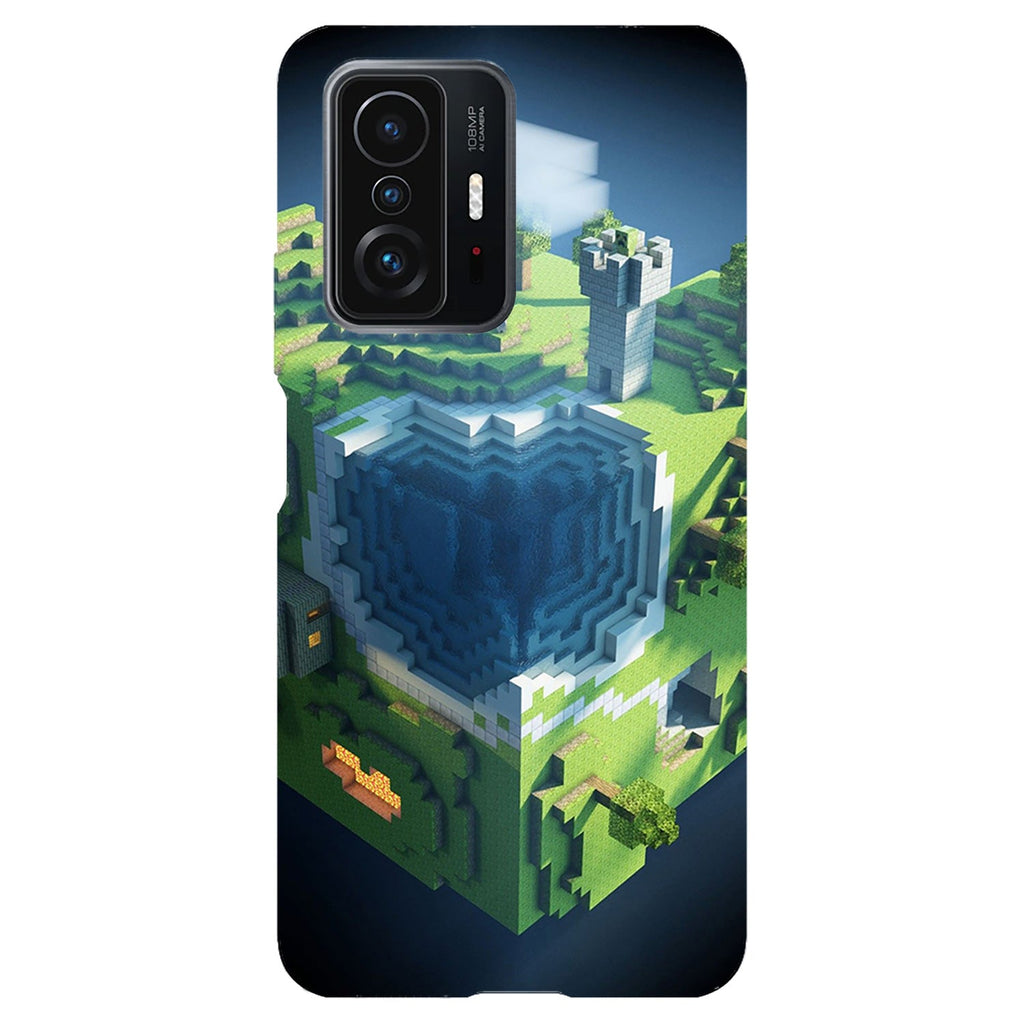 Husa compatibila cu Xiaomi Mi 11 Lite model Sky Block Minecraft, Silicon, TPU, Viceversa