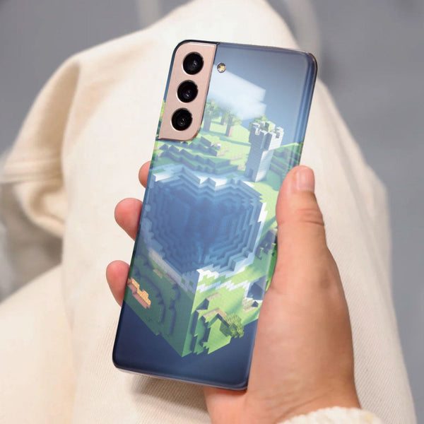 Husa Samsung Galaxy S21 FE model Sky Block Minecraft, Silicon, TPU, Viceversa
