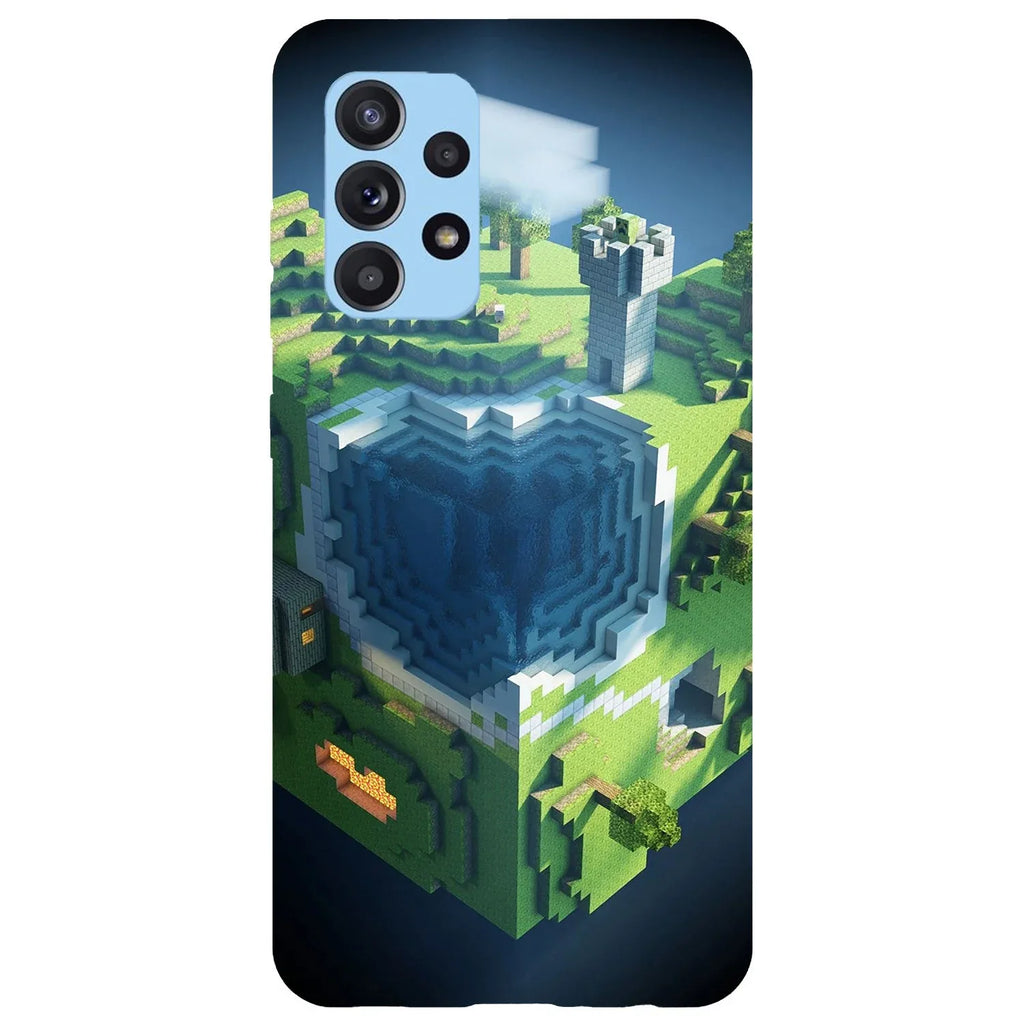 Husa Samsung Galaxy Galaxy A72 5G model Sky Block Minecraft, Silicon, TPU, Viceversa - Viceversa