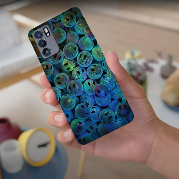 Husă din silicon Oppo Find X3 cu Smiley faces