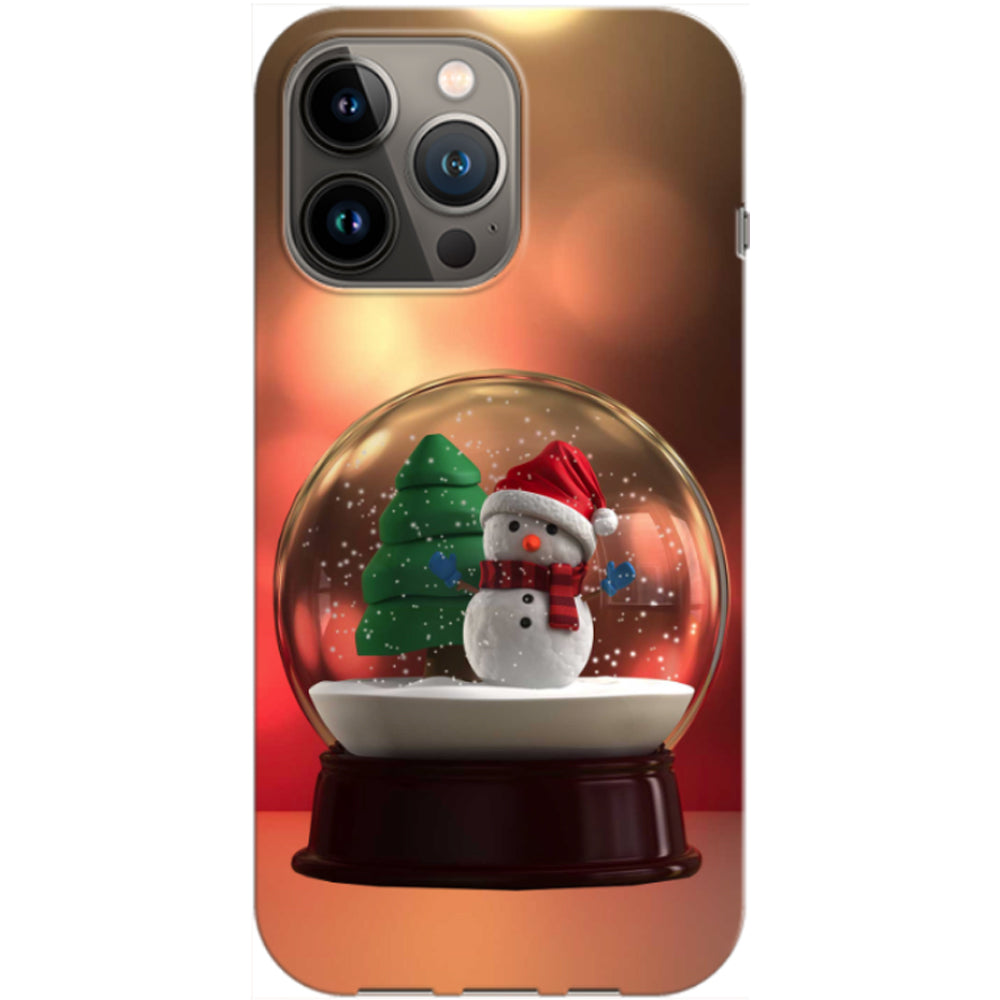 Husa craciun Apple iPhone 13 Pro Max model Snowman Snowglobe, Silicon, TPU, Viceversa