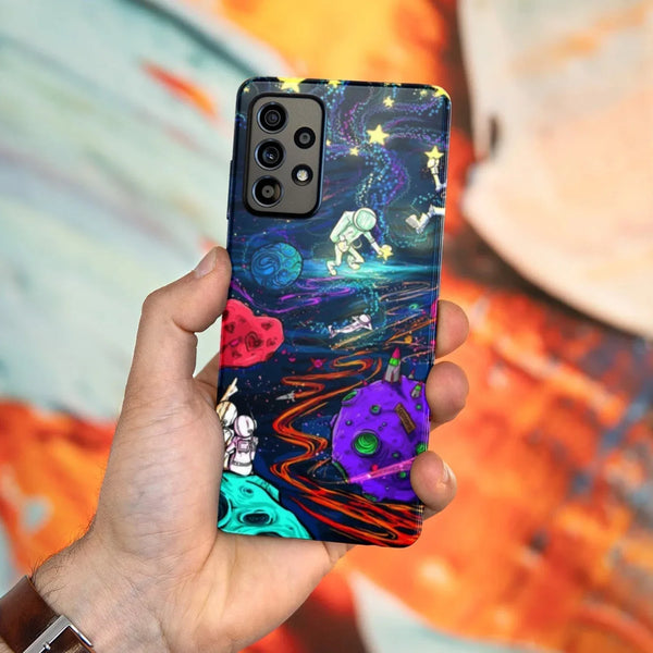 Husa compatibila cu Samsung Galaxy A22 4G model Space trip, Silicon, TPU, Viceversa - Viceversa