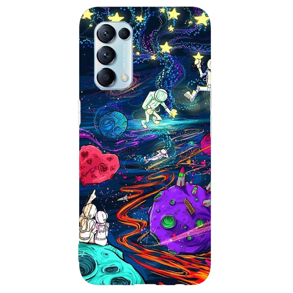 Husa compatibila cu Oppo A72 4G model Space trip, Silicon, TPU, Viceversa - Viceversa