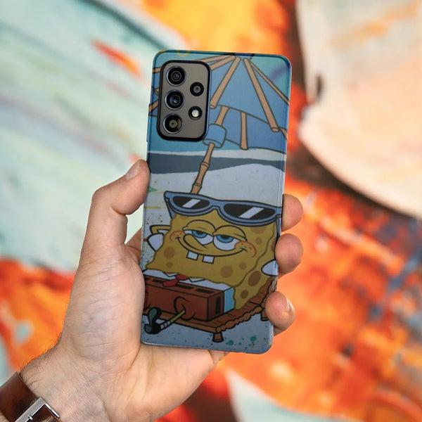 Husa compatibila cu Samsung Galaxy A53 5G model Sponge Bob Chilling, Silicon, TPU, Viceversa - Viceversa