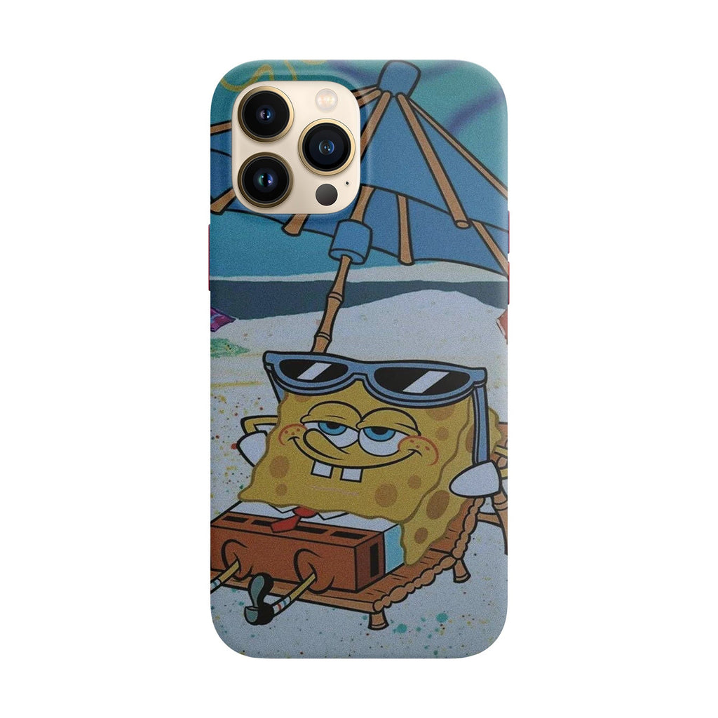 Husa compatibila cu Apple iPhone 13 Mini model Sponge Bob,Silicon, Tpu, Viceversa