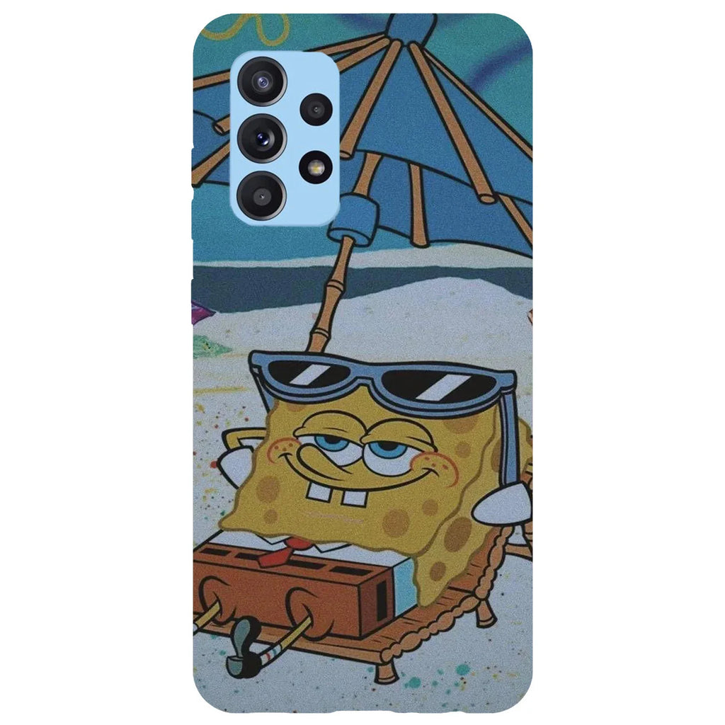 Husa compatibila cu Samsung Galaxy A53 5G model Sponge Bob Chilling, Silicon, TPU, Viceversa - Viceversa