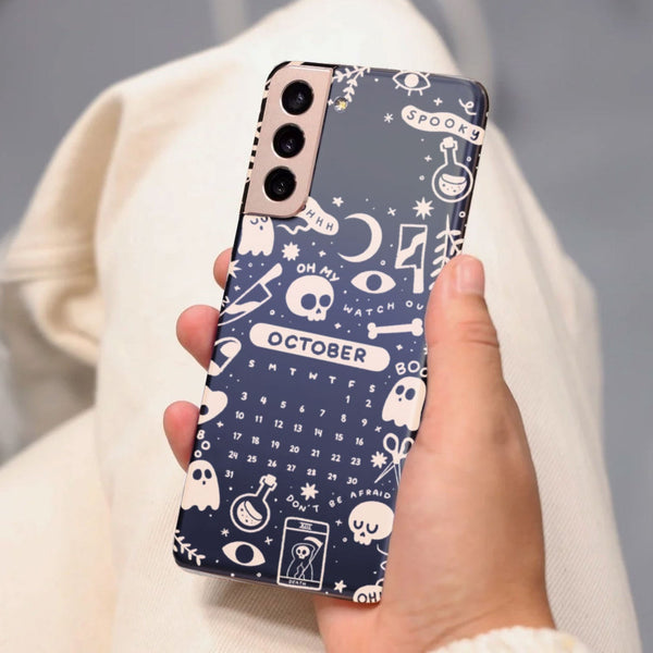 Husa compatibila cu Samsung Galaxy S21 FE model Spooktober, Silicon, TPU, Viceversa