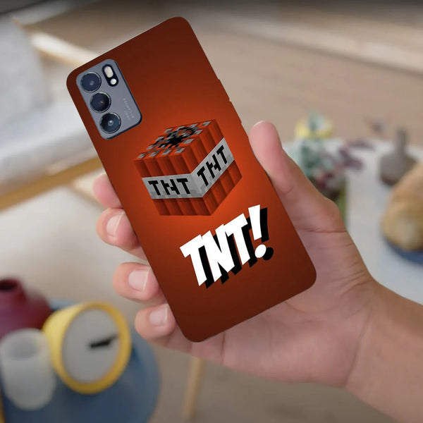 Husă din silicon Oppo Find X3 cu Tnt minecraft