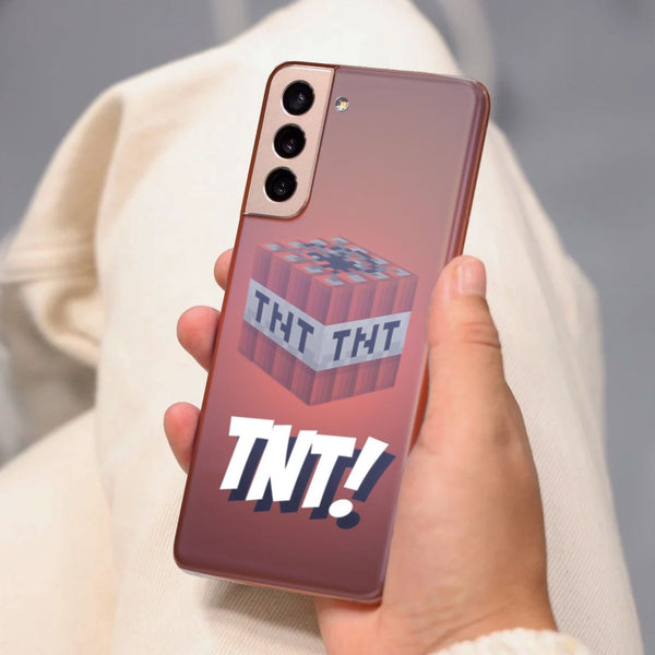 Husa Samsung Galaxy S21 FE model TNT Minecraft, Silicon, TPU, Viceversa