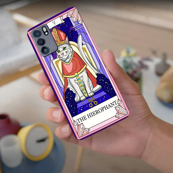 Husa compatibila cu Oppo Find X3 model The Hierophant Cat, Silicon, TPU, Viceversa - Viceversa