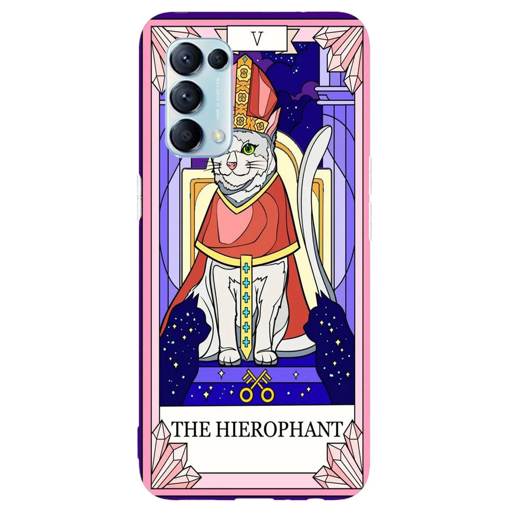Husa compatibila cu Oppo Reno 4 4G model The Hierophant Cat, Silicon, TPU, Viceversa - Viceversa