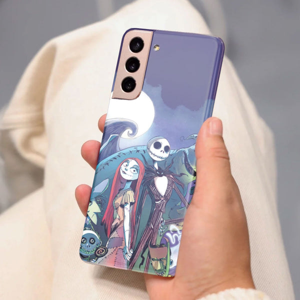 Husa compatibila cu Samsung Galaxy S21 FE model The Nightmare Before Christmas, Silicon, TPU, Viceversa