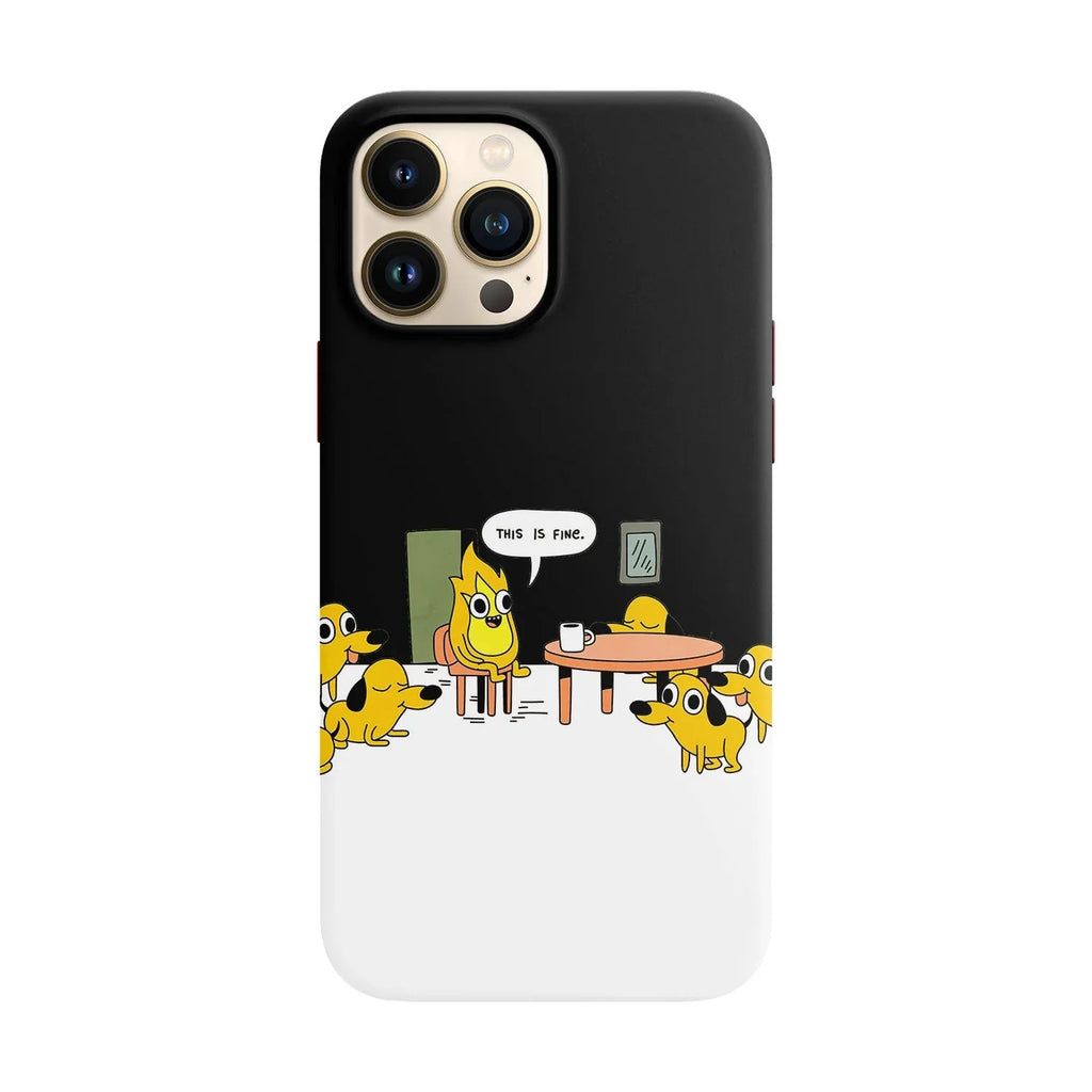 Husa compatibila cu Apple iPhone 12 Mini model This is fine reverse meme, Silicon, TPU, Viceversa - Viceversa