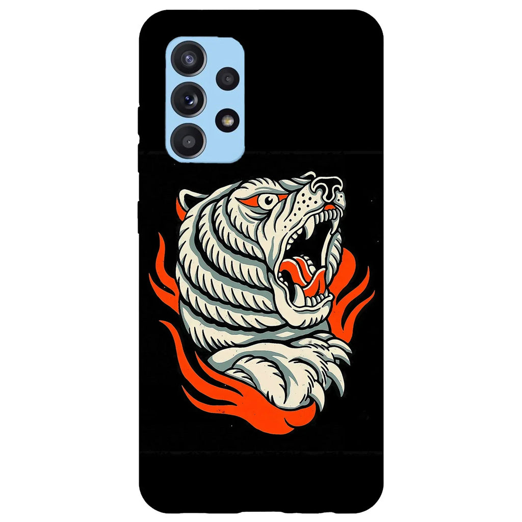 Husa compatibila cu Samsung Galaxy A53 5G model Tiger flames, Silicon, TPU, Viceversa - Viceversa