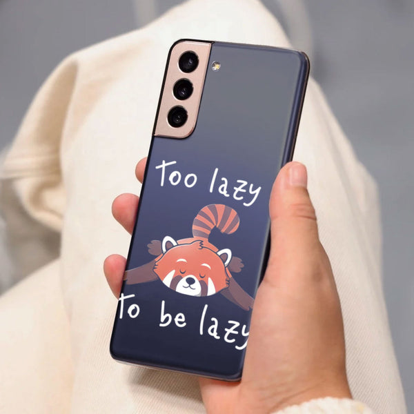 Husa compatibila cu Samsung Galaxy S21 FE model Too lazy to be lazy, Silicon, TPU, Viceversa