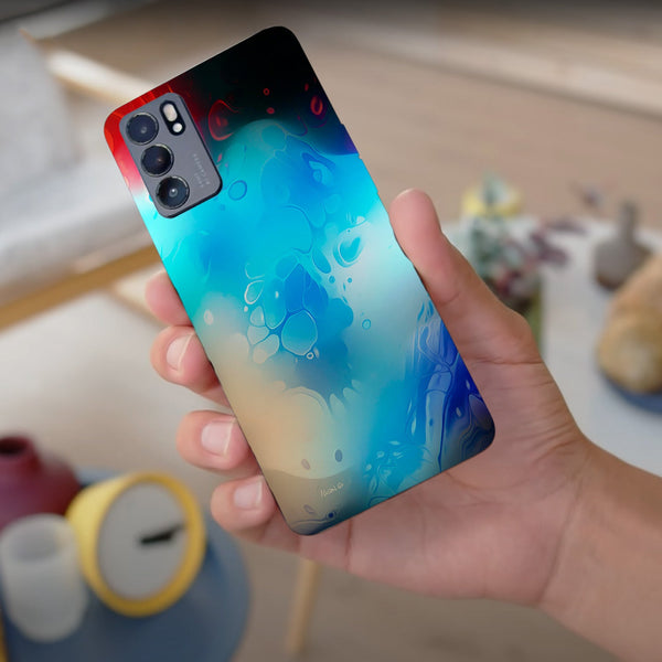 Husa compatibila cu Oppo Reno 5 4G model Watercolor, Silicon, TPU, Viceversa