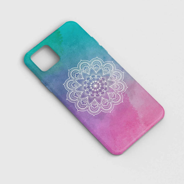 Husa compatibila cu Apple iPhone 12 model Watercolor Mandala, Silicon, TPU, Viceversa - Viceversa