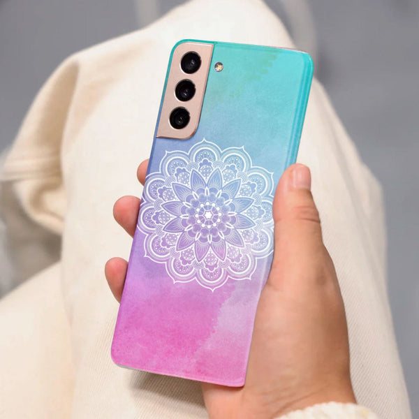 Husa compatibila cu Samsung Galaxy S21 FE model Watercolor Mandala, Silicon, TPU, Viceversa