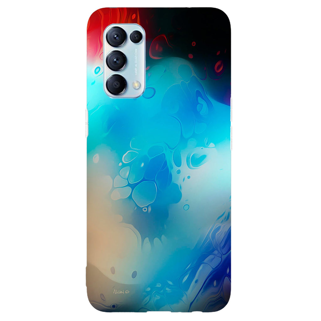 Husa compatibila cu Oppo Reno 5 4G model Watercolor, Silicon, TPU, Viceversa