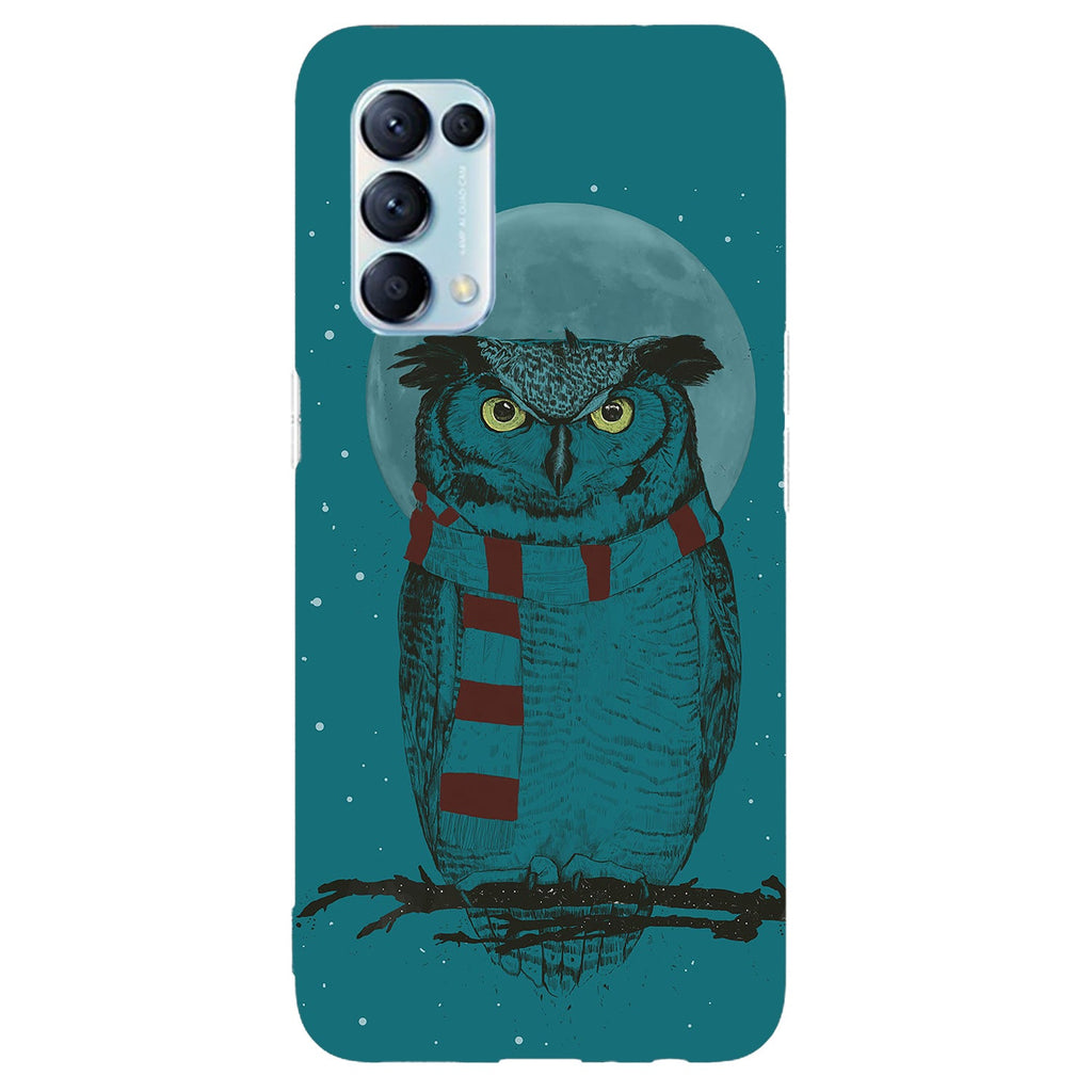 Husa compatibila cu Oppo A15 model Winter Owl, Silicon, TPU, Viceversa