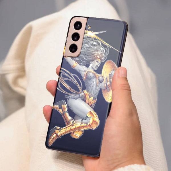 Husa compatibila cu Samsung Galaxy S21 FE model Wonder woman, Silicon, TPU, Viceversa