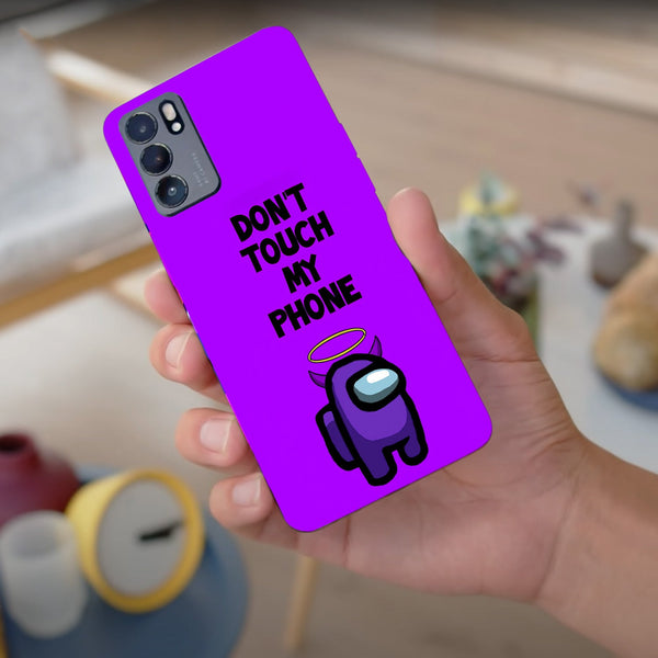 Husa compatibila cu Oppo Reno 5 4G model Among Us Don’t Touch My Phone, Silicon, TPU, Viceversa