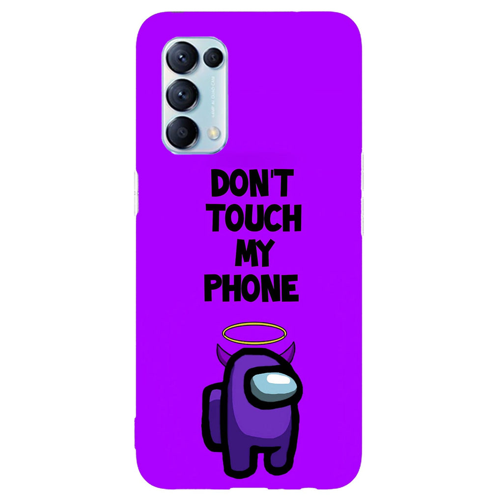 Husa compatibila cu Oppo Reno 5 4G model Among Us Don’t Touch My Phone, Silicon, TPU, Viceversa