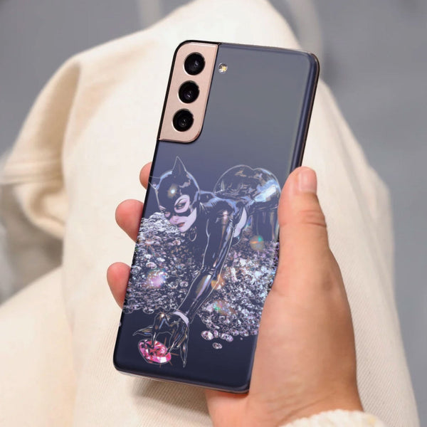 Husa compatibila cu Samsung Galaxy S21 FE model Catwoman, Silicon, TPU, Viceversa