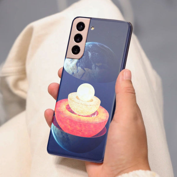 Husa compatibila cu Samsung Galaxy S21 FE model Earth core, Silicon, TPU, Viceversa