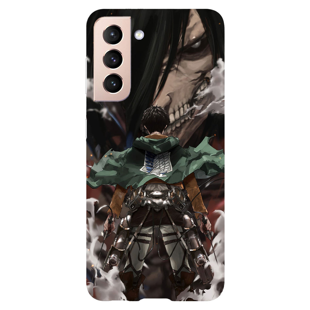 Husa compatibila cu Samsung Galaxy S21 FE model Eren Atack on titan, Silicon, TPU, Viceversa