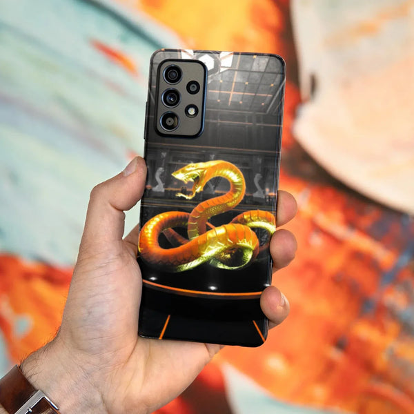 Husa compatibila cu Samsung Galaxy A53 5G model Golden snake, Silicon, TPU, Viceversa - Viceversa