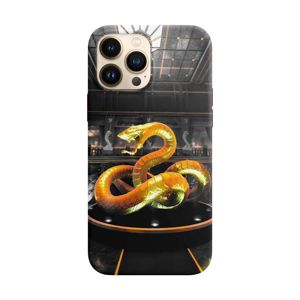 Husa compatibila cu Apple iPhone 13 model Golden snake, Silicon, TPU, Viceversa - Viceversa