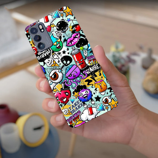 Husa compatibila cu Oppo Reno 5 4G model Graffity, Silicon, TPU, Viceversa