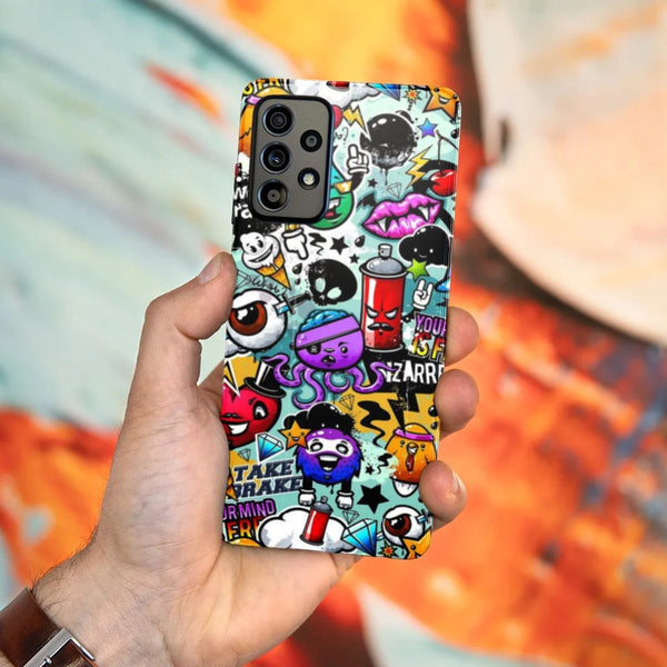 Husa compatibila cu Samsung Galaxy A22 4G model Graffity, Silicon, TPU, Viceversa - Viceversa