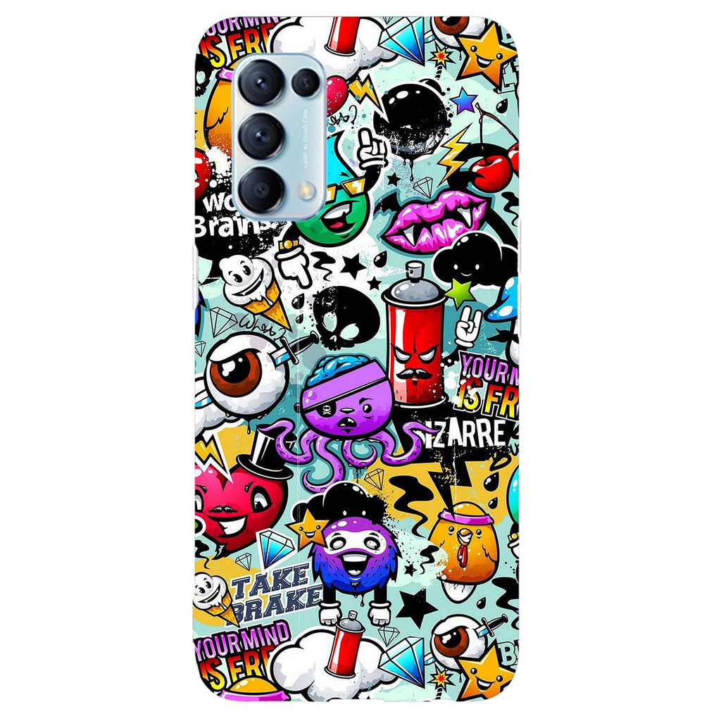 Husa compatibila cu Oppo Reno 5 4G model Graffity, Silicon, TPU, Viceversa