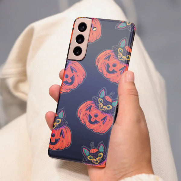 Husa compatibila cu Samsung Galaxy S21 FE model Happy hallowen, Silicon, TPU, Viceversa