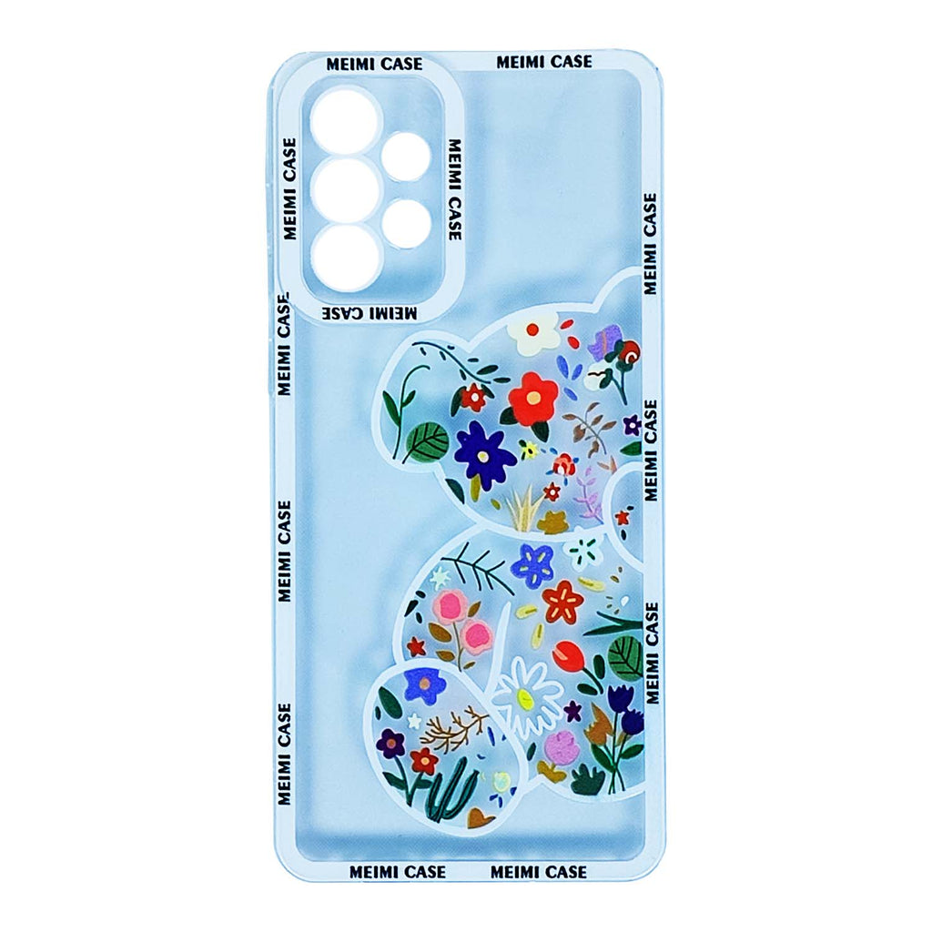 Husa compatibila cu Samsung Galaxy A73 5G model Flower Bear, Silicon, TPU, Viceversa