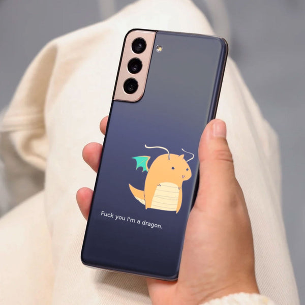 Husa compatibila cu Samsung Galaxy S21 FE model I am a dragon, Silicon, TPU, Viceversa