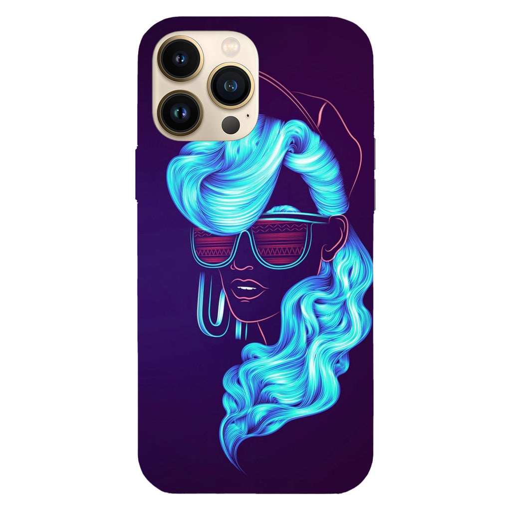 Husa model Neon girl portrait