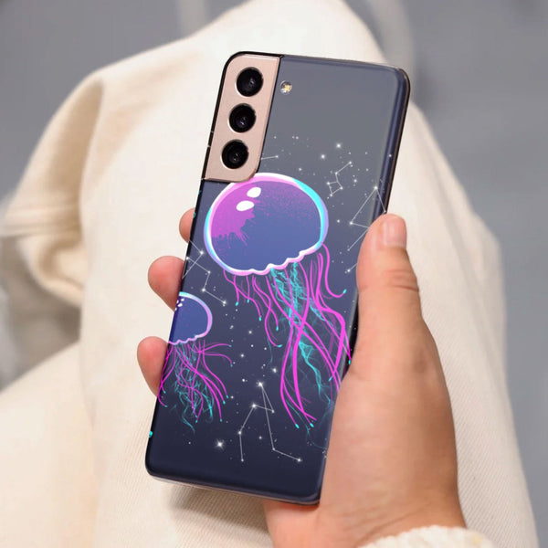 Husa compatibila cu Samsung Galaxy S21 FE model Jellyfish constellation, Silicon, TPU, Viceversa