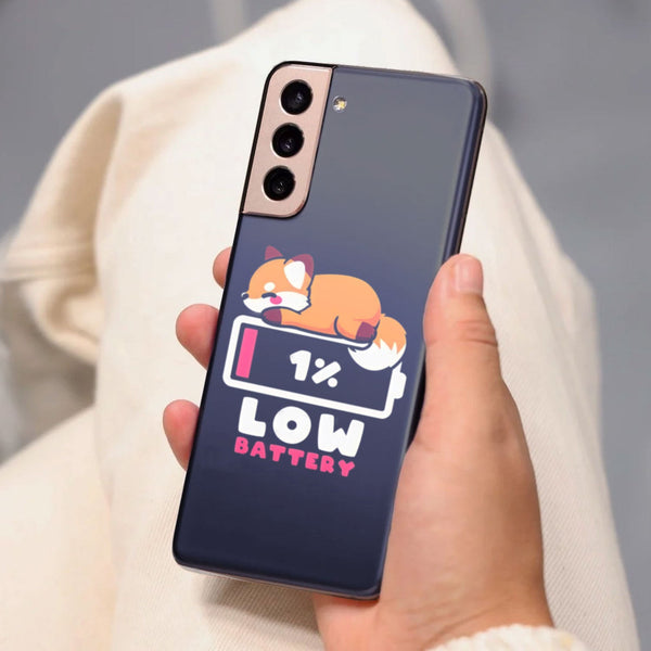 Husa compatibila cu Samsung Galaxy S21 FE model Low battery, Silicon, TPU, Viceversa