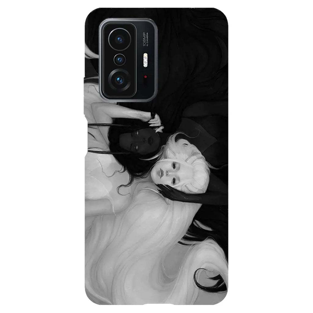 Husa compatibila cu Xiaomi 11T Pro model Black & White, Silicon, TPU, Viceversa - Viceversa
