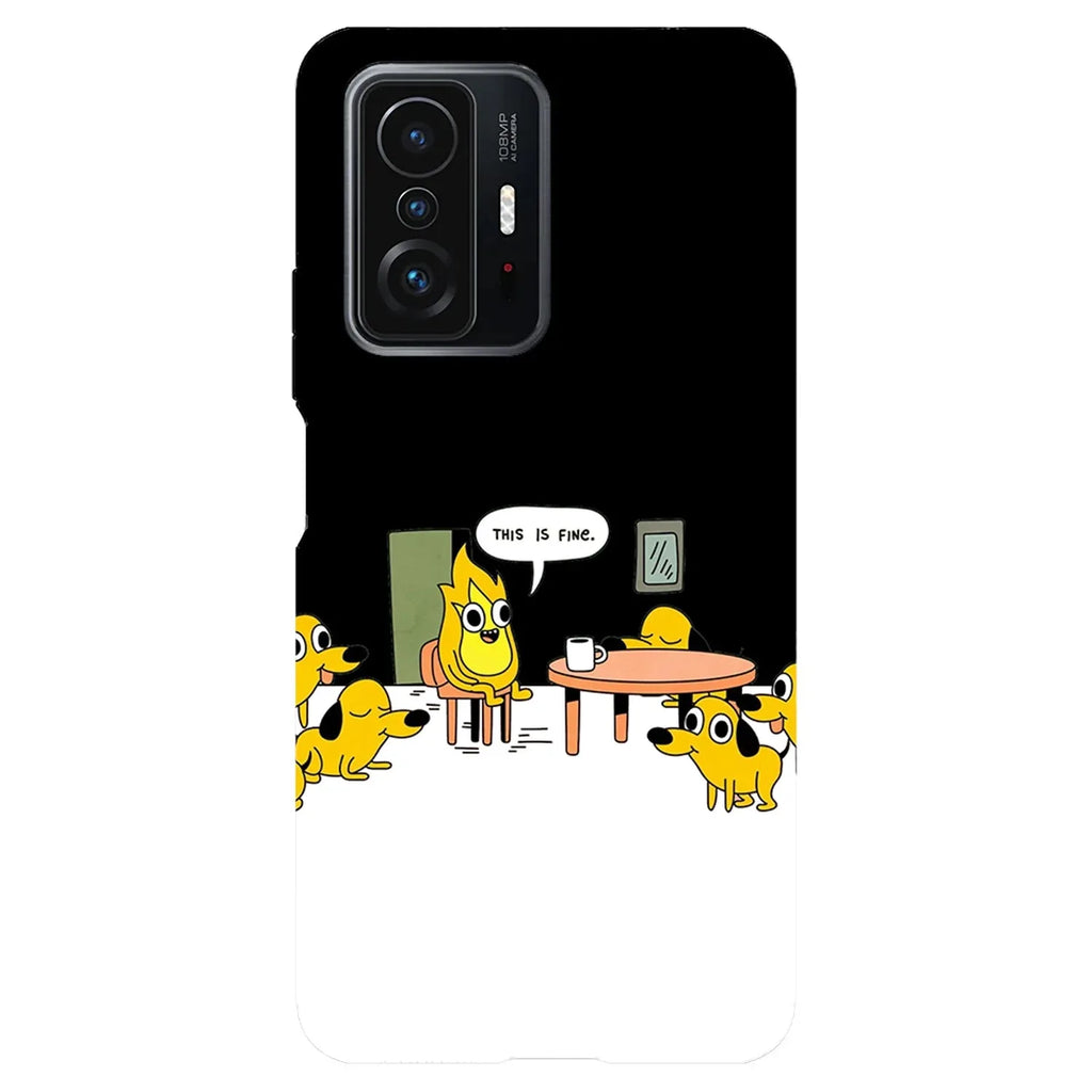 Husa compatibila cu Xiaomi 11T Pro model This is fine reverse meme, Silicon, TPU, Viceversa - Viceversa