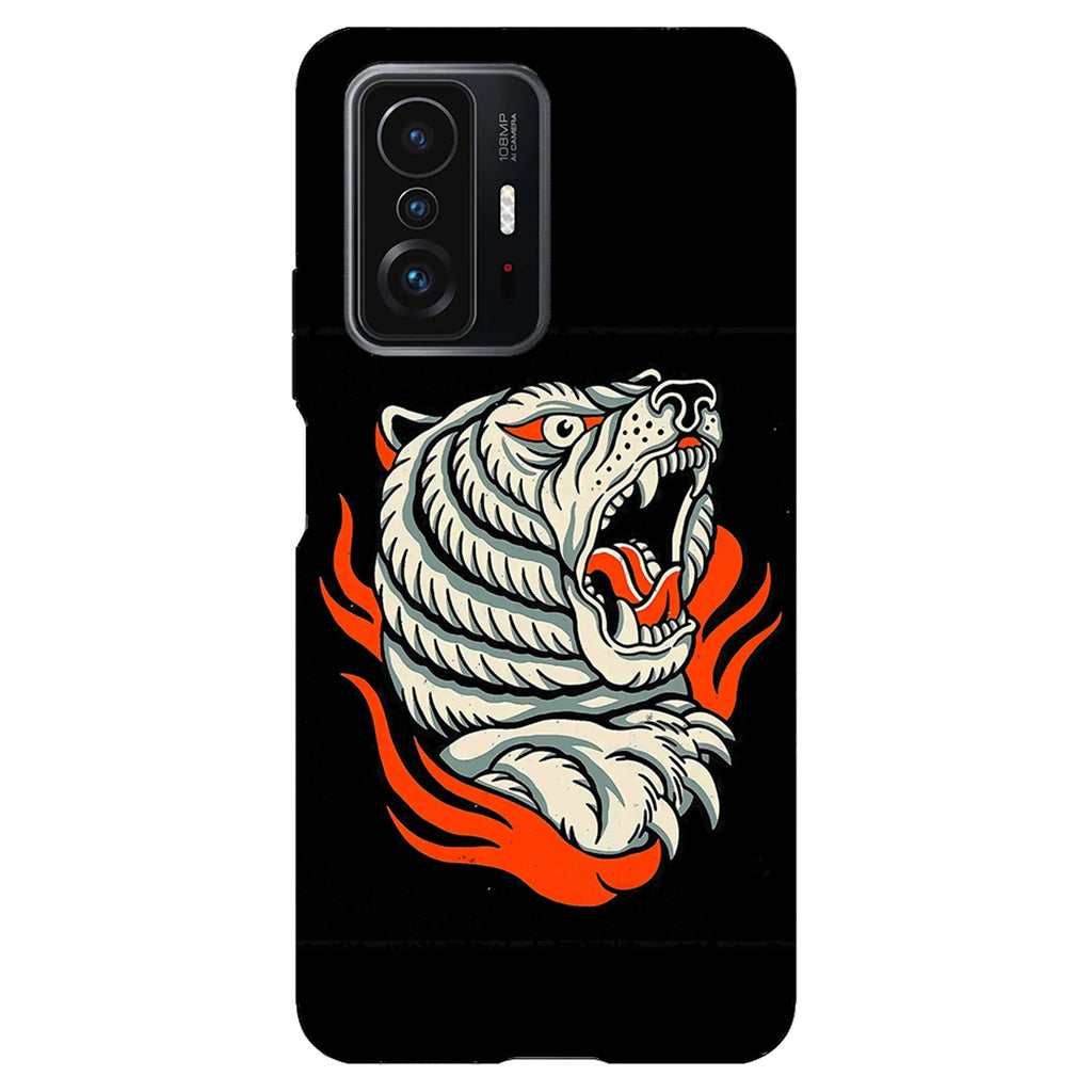 Husa compatibila cu Xiaomi 11T Pro model Tiger flames, Silicon, TPU, Viceversa