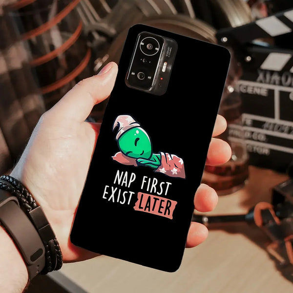 Husa compatibila cu Xiaomi 11T Pro model Nap first exist later, Silicon, TPU, Viceversa - Viceversa