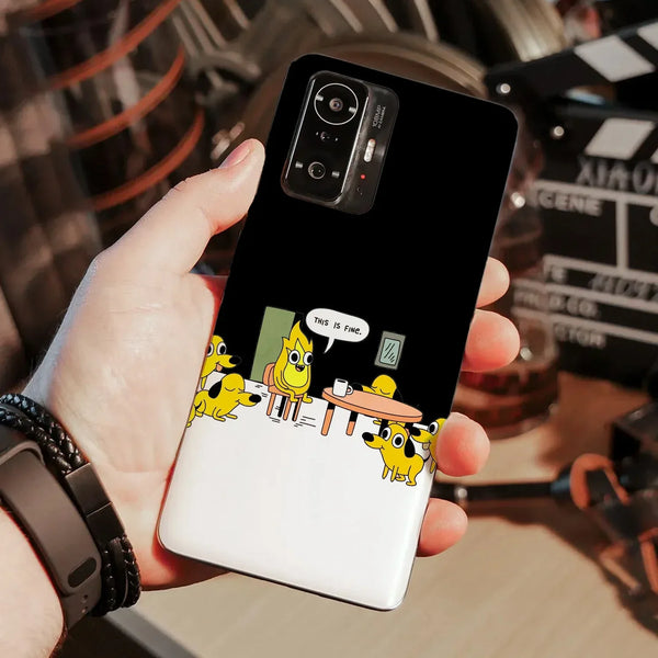 Husa compatibila cu Xiaomi 11T Pro model This is fine reverse meme, Silicon, TPU, Viceversa - Viceversa