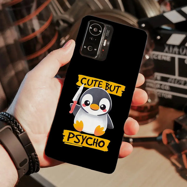 Husa compatibila cu Xiaomi 11T Pro model Cute but psycho, Silicon, TPU, Viceversa - Viceversa