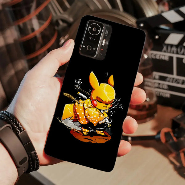 Husa compatibila cu Xiaomi 11T Pro model Demon Slayer Pikachu, Silicon, TPU, Viceversa - Viceversa